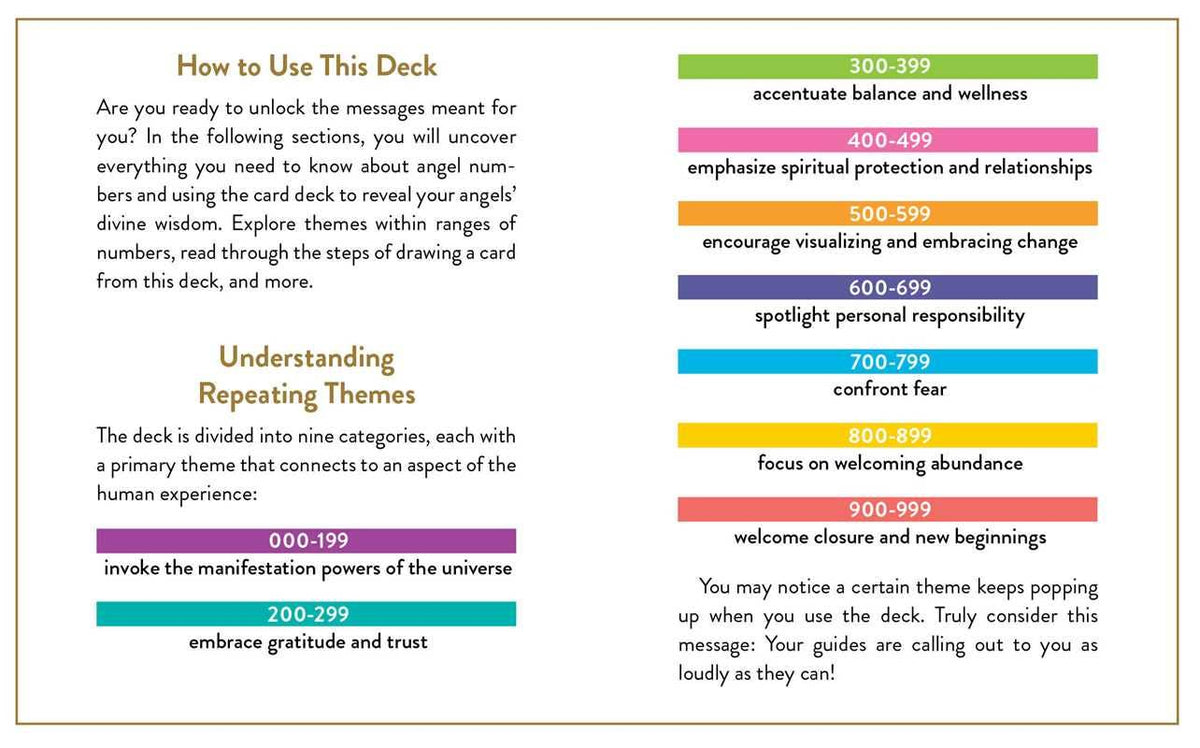 Angel Numbers Deck by Mystic Michaela