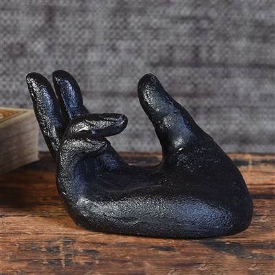 Cast Iron Hand Card Holder