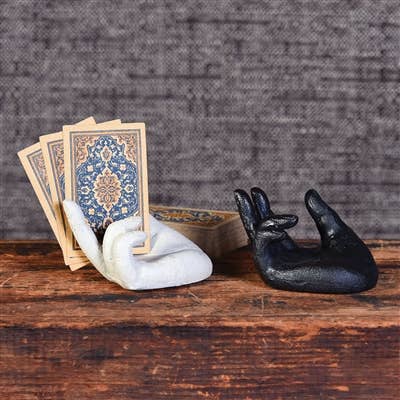Cast Iron Hand Card Holder