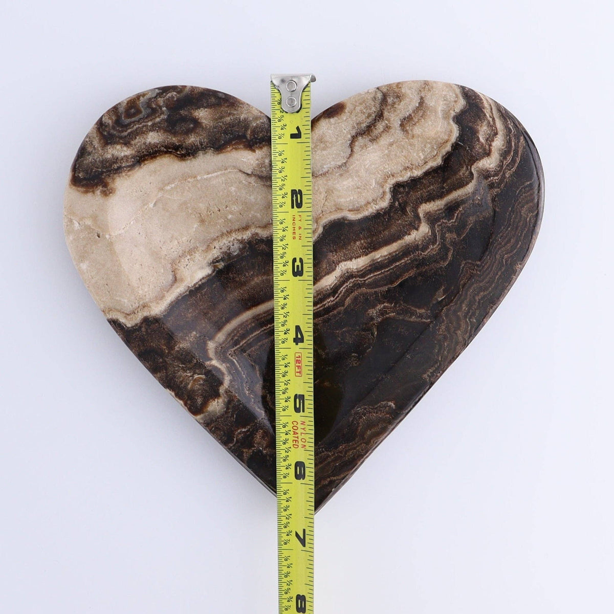 Chocolate Onyx + Calcite Heart Dish