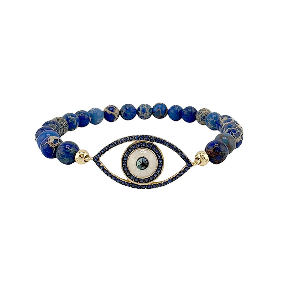 Evil Eye Gemstone Stretch Bracelet