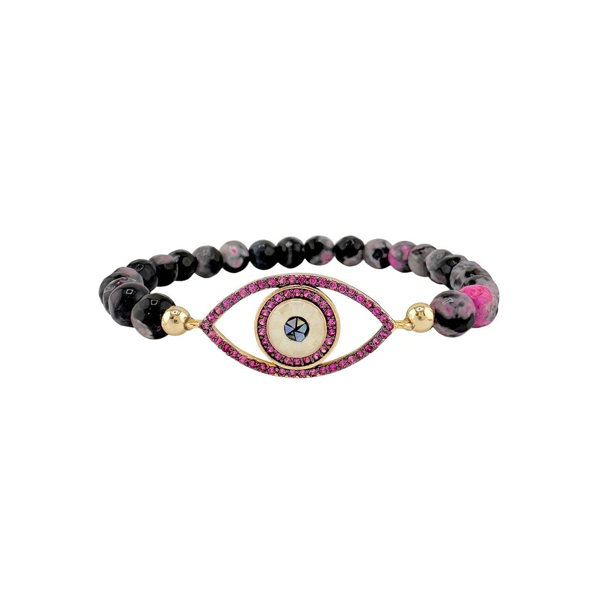 Evil Eye Gemstone Stretch Bracelet