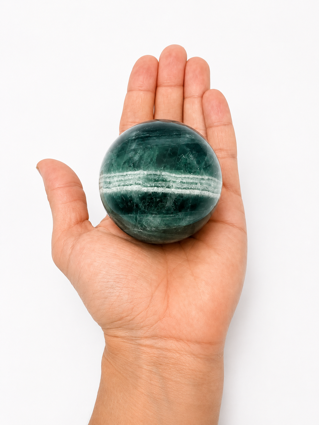 Green Fluorite Sphere