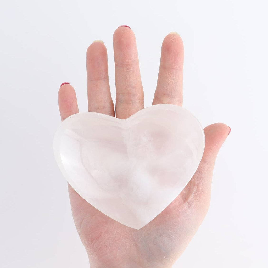 Mexican Onyx + Calcite White Heart Dish