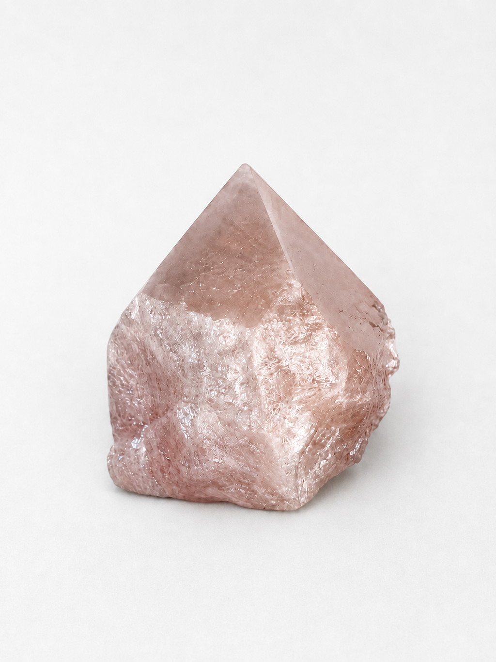 Pink Aura Quartz Top Polished Point