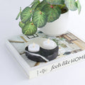 Yin Yang Onyx + Marble Candle Holder