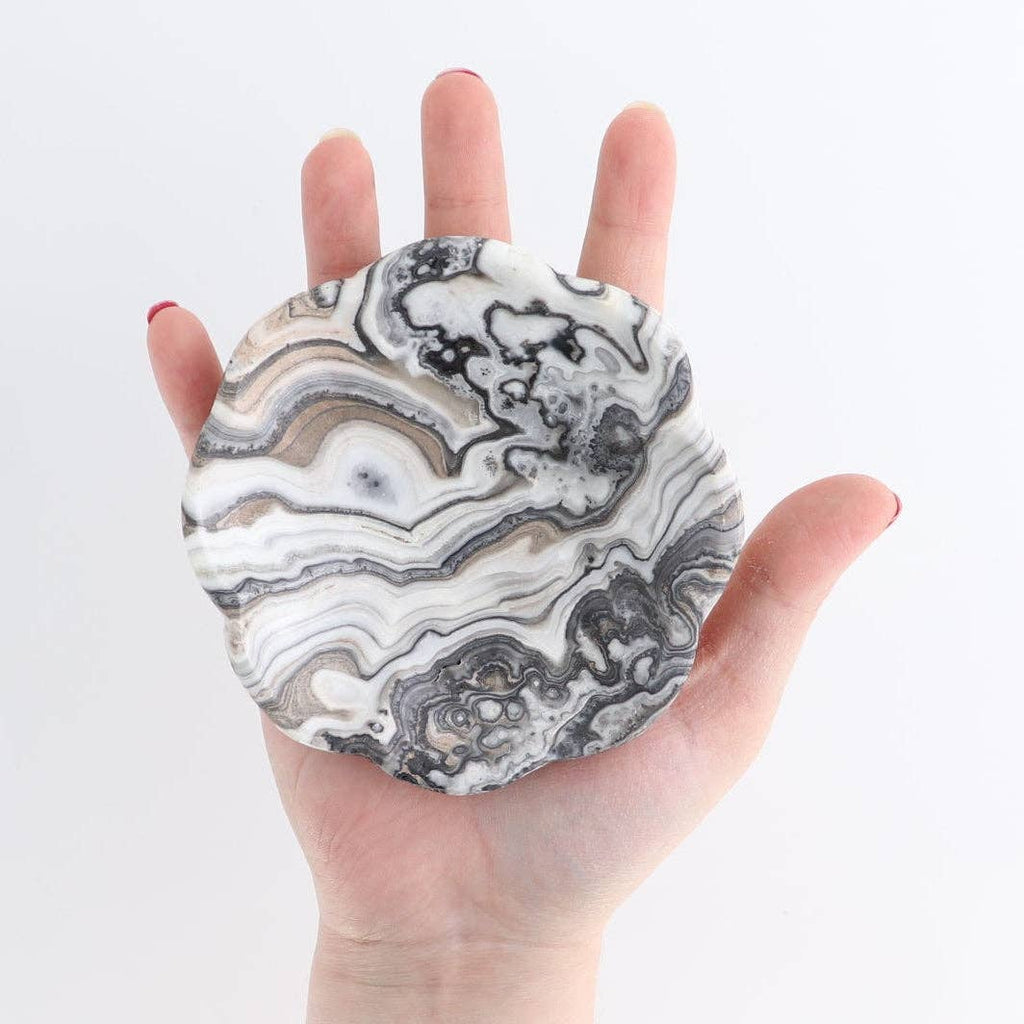 Zebra Onyx + Calcite Scalloped Ritual Dish